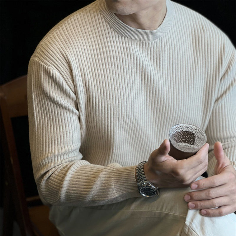Herren Moderate Rippstrickpullover Drune