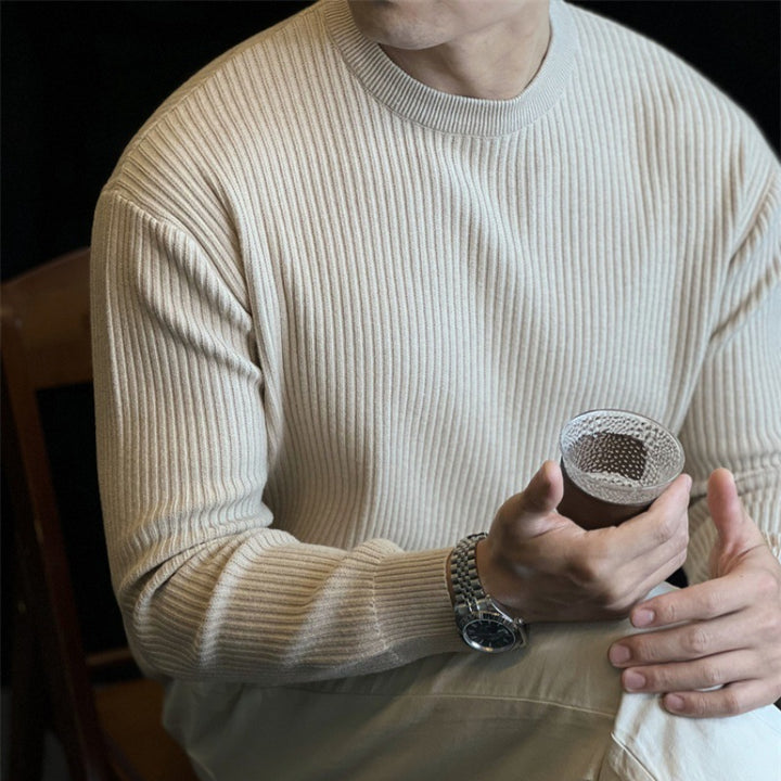 Herren Moderate Rippstrickpullover Drune