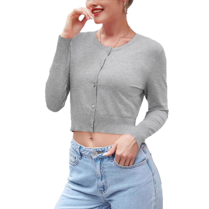 Damen lässige Strickjacke mit schmalem Schnitt Drune