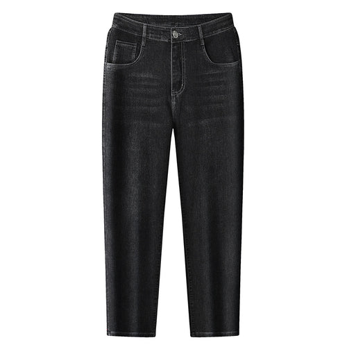 Damen High‑Waist Cropped Slim‑Tapered Jeans mit Stretch und Five‑Pocket‑Design Drune