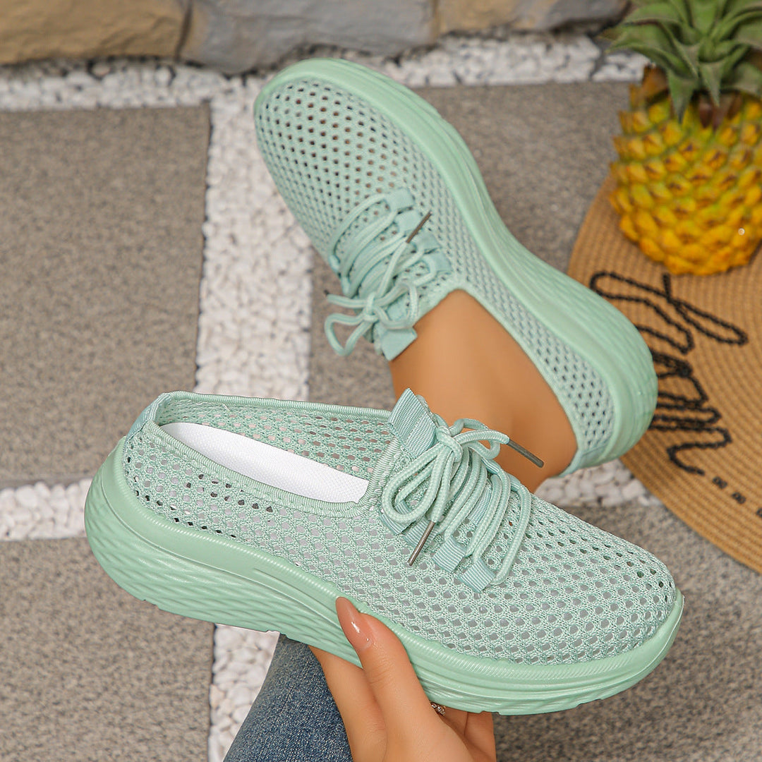 Damen atmungsaktive Sneaker mit elastischem Obermaterial und komfortabler Sohle Drune