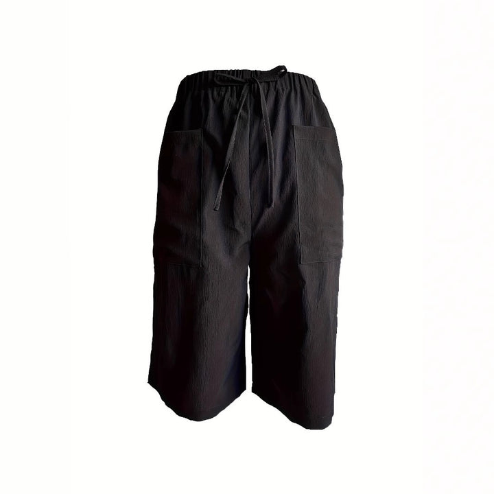Damen lässige Culotte-Shorts mit elastischem Bund und praktischen Seitentaschen Drune