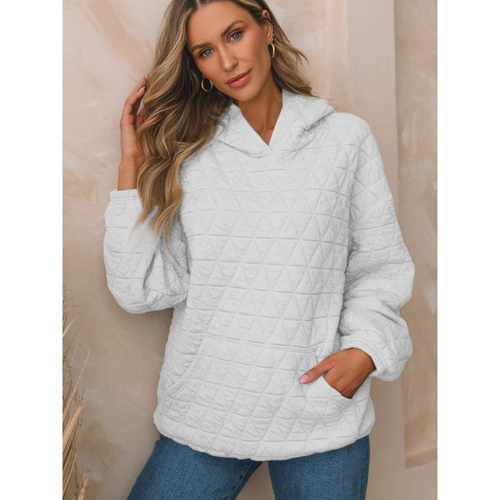 Damen gesteppter Kapuzenpullover mit praktischen Taschen Drune