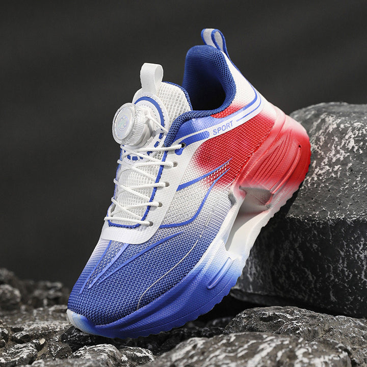 Damen Sportliche Mesh-Laufsneaker mit Drehverschluss und gedämpfter Plateausohle Drune