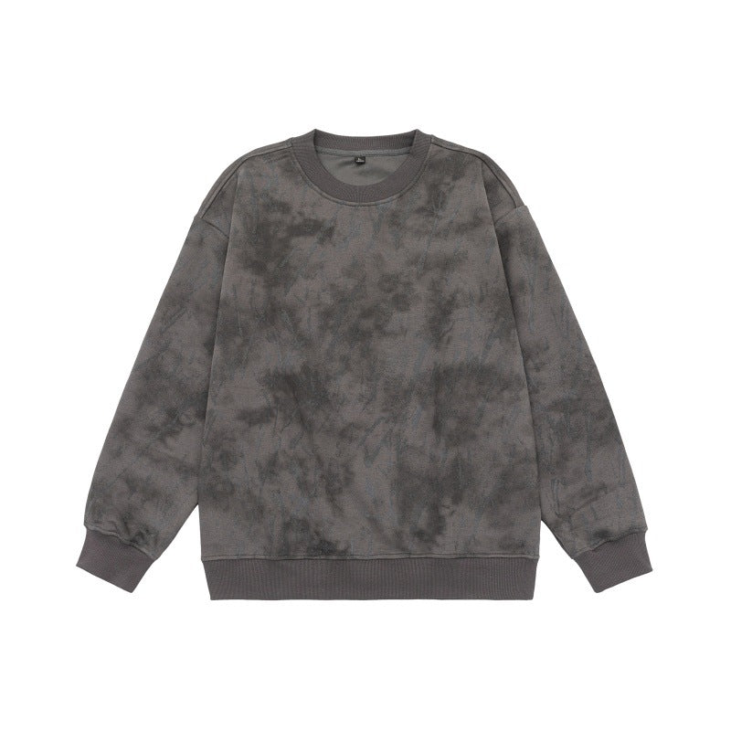 Unisex Oversize Sweatshirt mit Vintage‑Camouflage‑Optik und gerippten Bündchen Drune