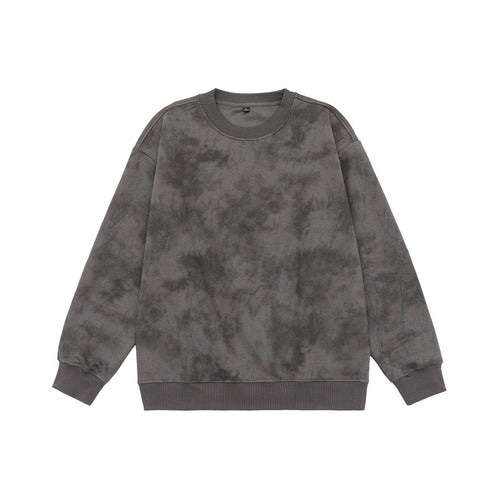 Unisex Oversize Sweatshirt mit Vintage‑Camouflage‑Optik und gerippten Bündchen Drune