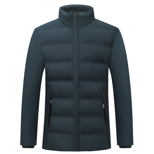 Herren Wattierte City-Jacke mit Stehkragen, wasserabweisender Oberfläche und verdecktem Reißverschluss Drune
