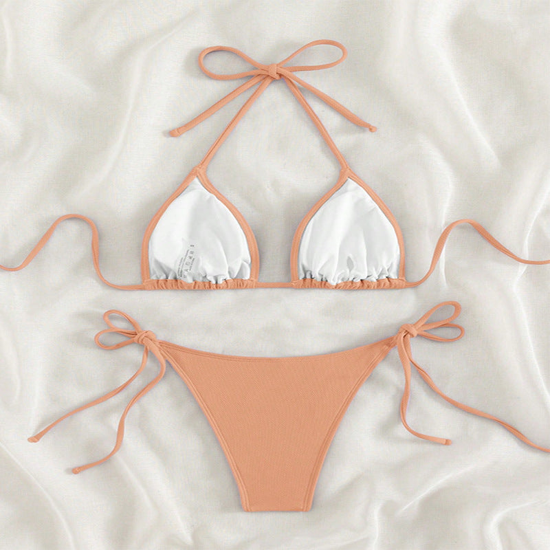 Damen Triangel-Bikini mit verstellbaren Bindebändern und femininem Schnitt Drune