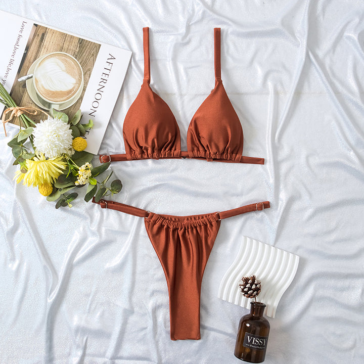 Damen Triangel-Bikini mit rutschfestem Schnitt und modischem Design Drune