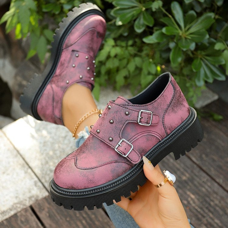 Damen Modische Plateau Schnürschuhe Drune