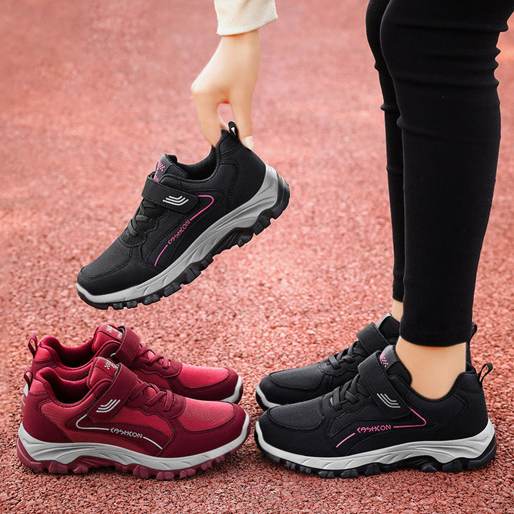 Damen nan robuster Trailwalking-Sneaker mit Klettverschluss, gepolstertem Fersenhalt und stoßdämpfender Profilsohle Drune