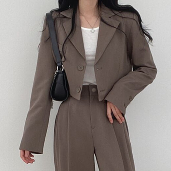 Damen Weit geschnittene Hochtaillierte Hose Drune