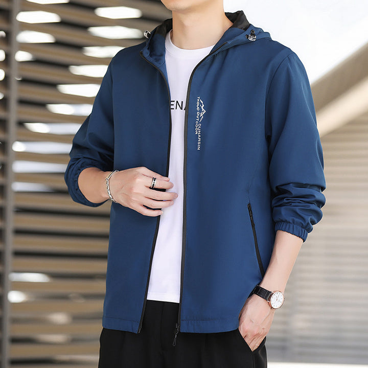 Herren Leichte Outdoorjacke mit verstellbarer Kapuze Drune