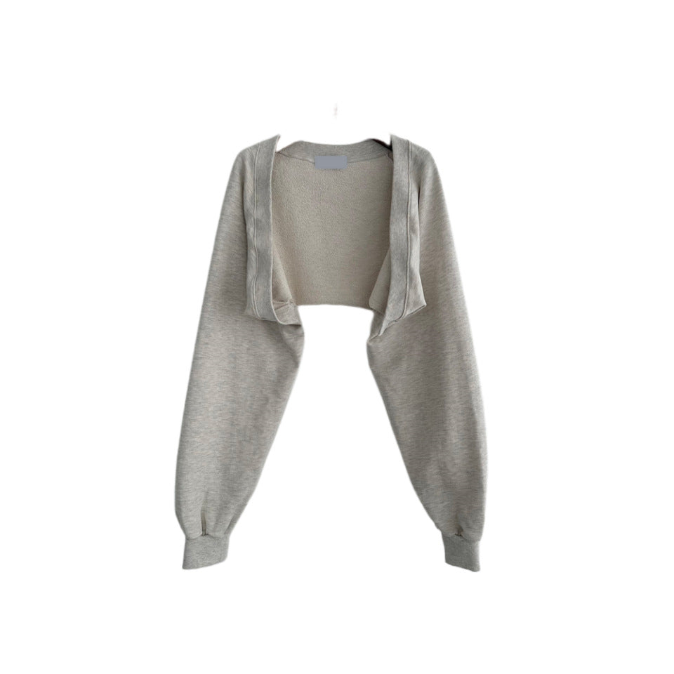 Damen sportliches Loungewear-Set mit Crop-Oberteil und weiten Cargo-Hosen Drune