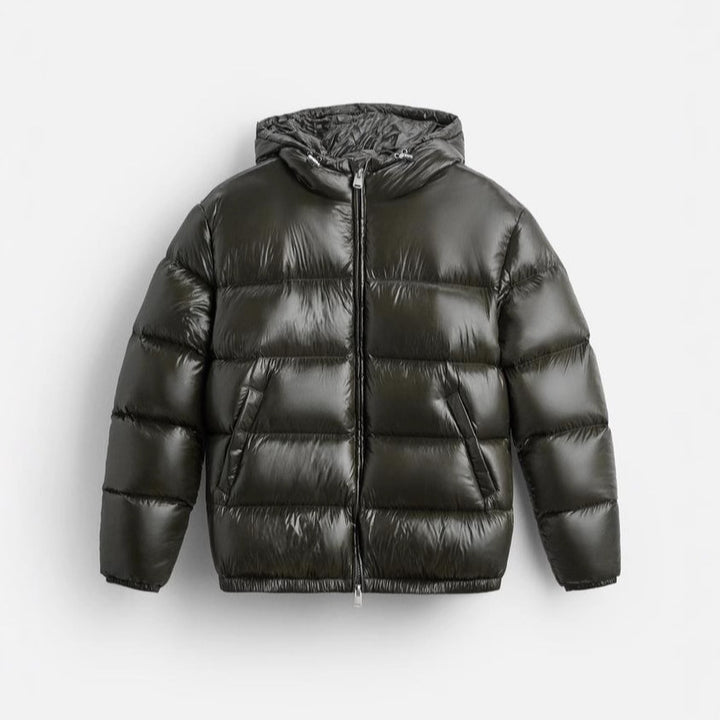 Damen Steppjacke mit glänzender Oberfläche und verstellbarem Kapuzenbereich Drune