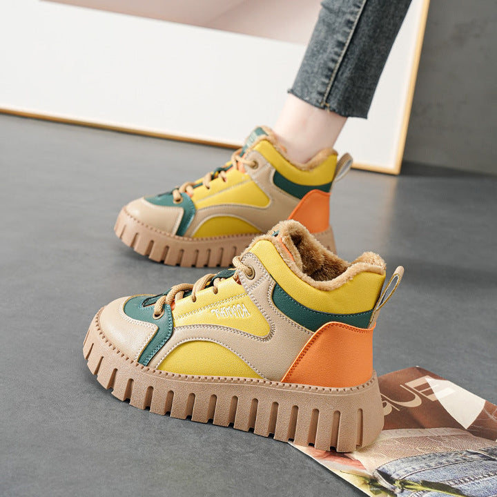 Damen Sportliche High-Top Sneakers mit gefüttertem Innenbereich und rutschfester Sohle Drune