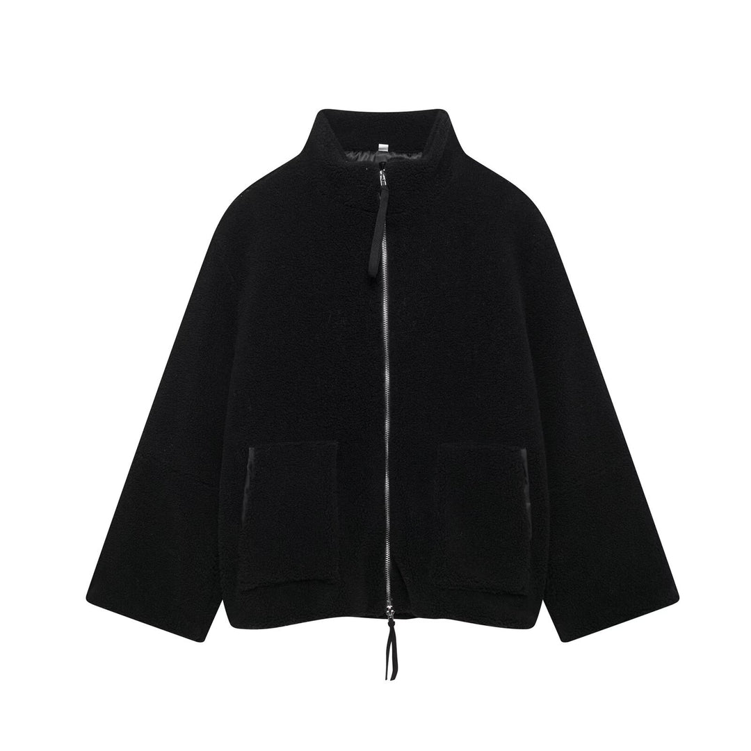 Damen Fleecejacke mit hohem Kragen und praktischen Taschen Drune