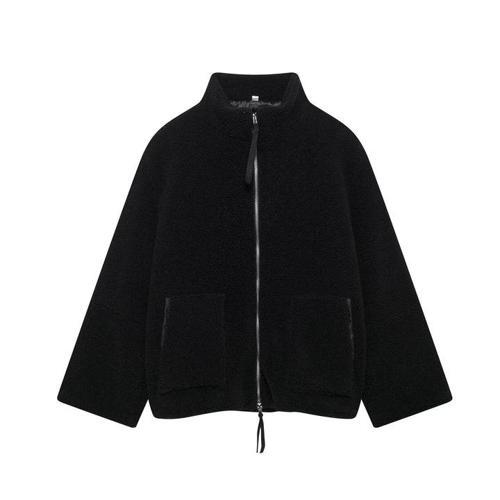 Damen Fleecejacke mit hohem Kragen und praktischen Taschen Drune