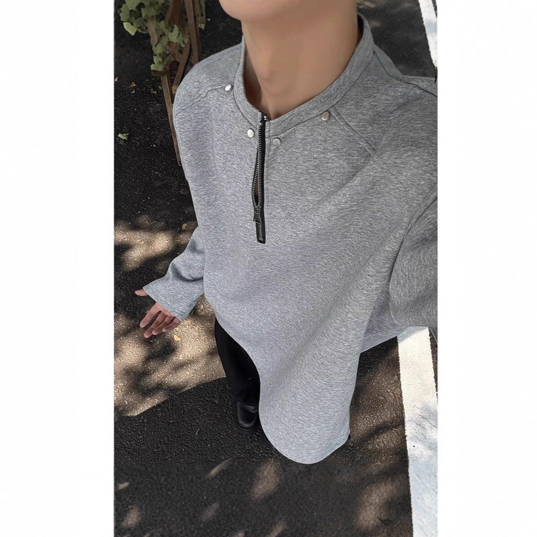 Herren Hochwertiger Stehkragenpullover Drune