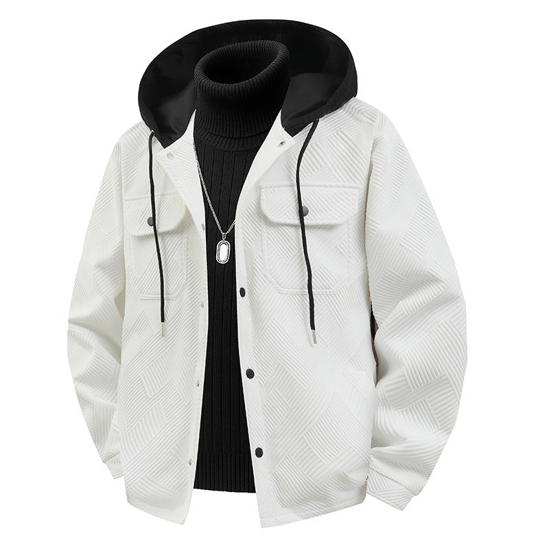 Herren Modische und funktionale Jacke mit Kapuze Drune