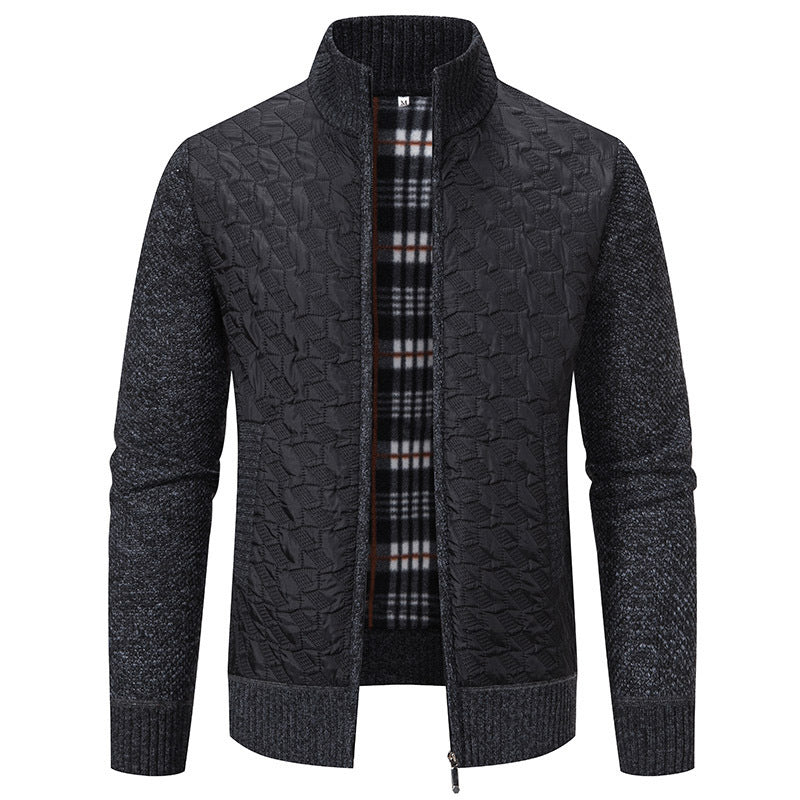Herren Übergangsjacke mit hohen Kragen und gesteppter Innenseite Drune