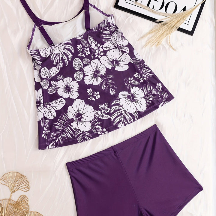 Damen Tankini mit floralem Design und komfortablen Shorts Drune
