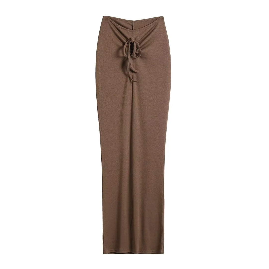 Damen Maxi-Rock mit elegantem Knoten-Design und hochwertiger Jerseyqualität Drune