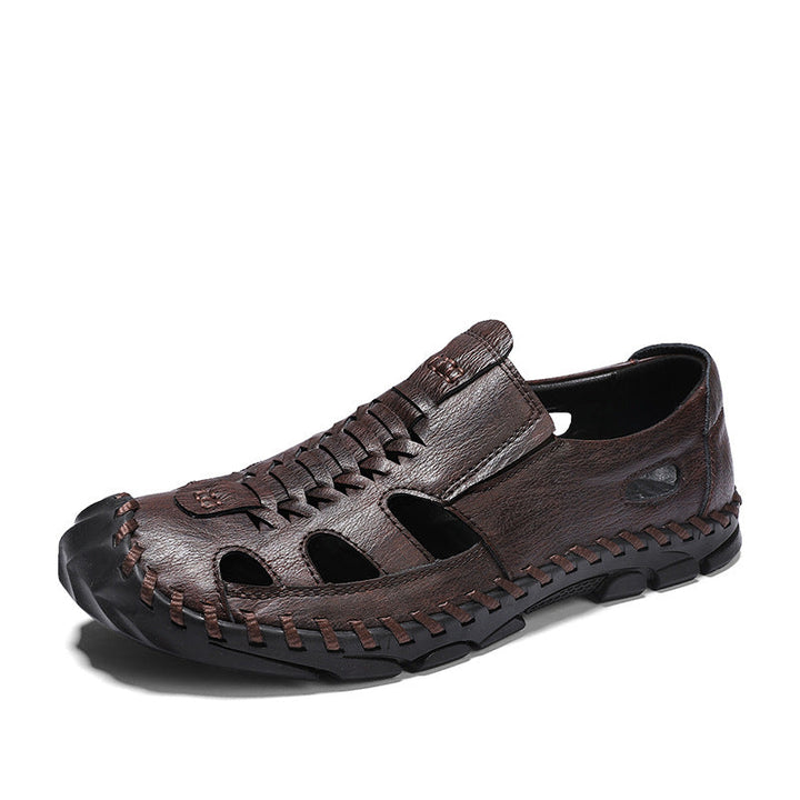 Herren Leder-Sandalen mit offenem Design Drune