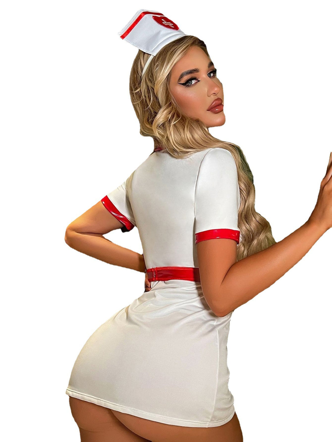 Frauen Verspielt Krankenschwester Kostüm Kleid Drune