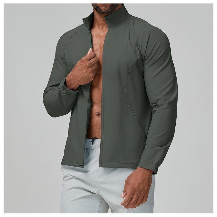 Herren Sportliche Funktionsjacke mit hochgeschlossenem Kragen Drune