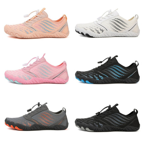 Unisex Flexibler Barfuß‑Wasserschuh mit Schnellverschluss und rutschfester Gummisohle Drune