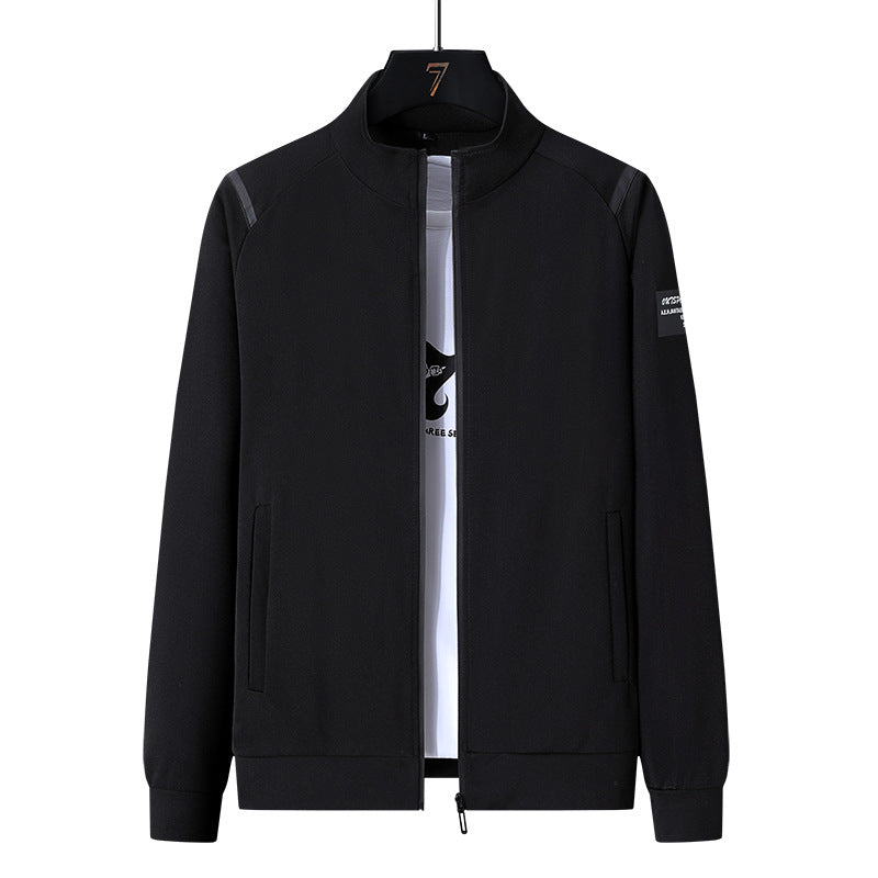 Herren Sportlicher Trainingsanzug-Set mit Reißverschlussjacke, Rundhalsausschnitt-Sweatshirt und Slim-Fit Jogginghose Drune