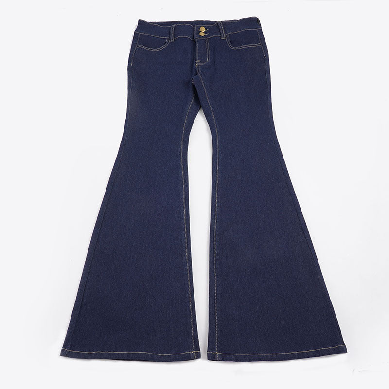 Damen High-Waist Schlagjeans mit klassischem Schnitt Drune