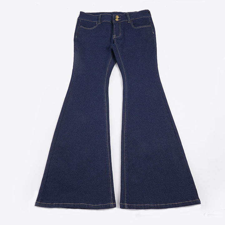 Damen High-Waist Schlagjeans mit klassischem Schnitt Drune