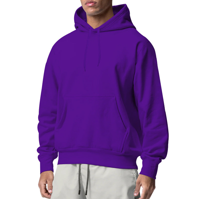 Herren nan Kapuzenpullover mit Kängurutasche, Relaxed-Fit und gerippten Bündchen Drune