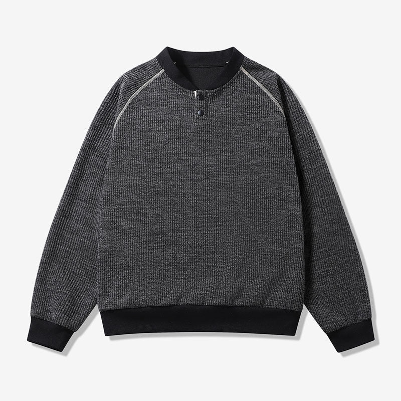 Herren Bequemer Sweater mit Stehkragen Drune