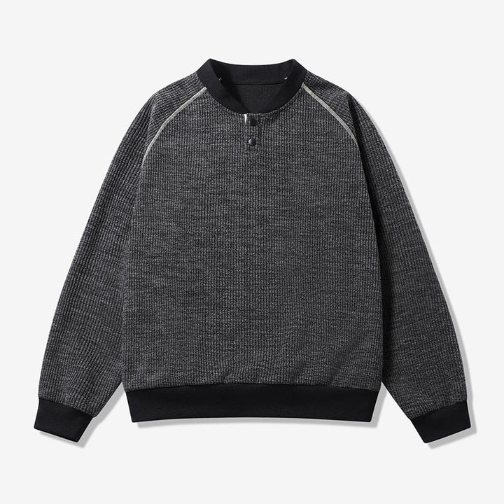 Herren Bequemer Sweater mit Stehkragen Drune