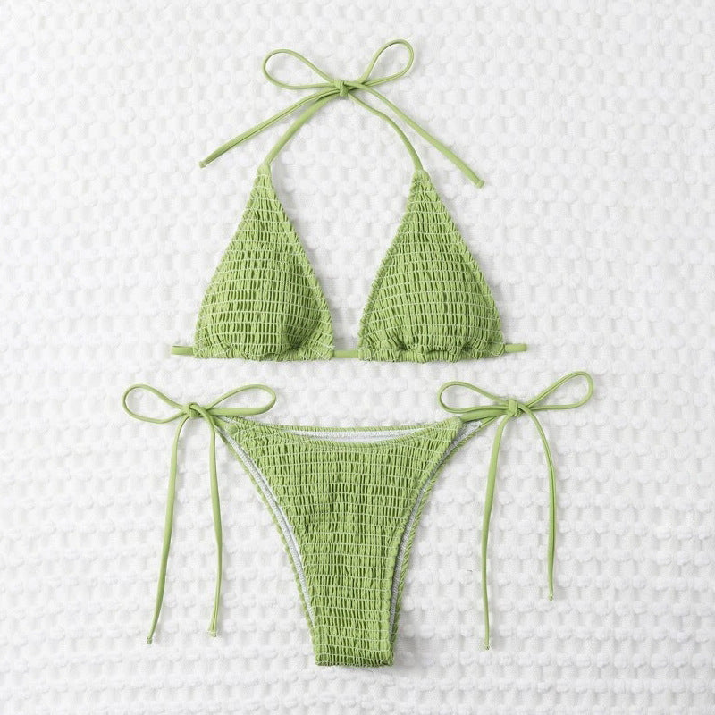 Damen Raffinierter Triangel-Bikini mit verstellbaren Bändern Drune