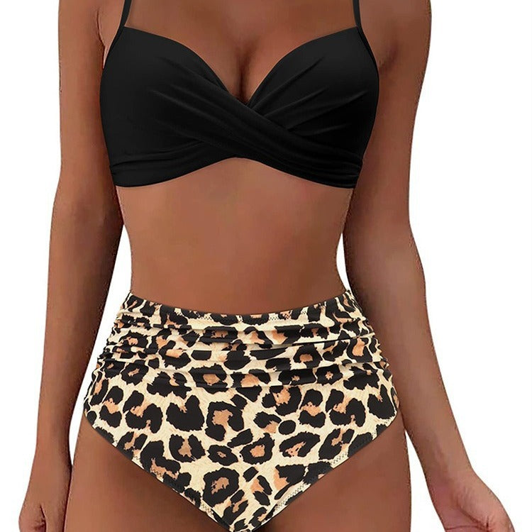 Damen Hochtailliertes Bikini-Set mit Wickel-Design Drune