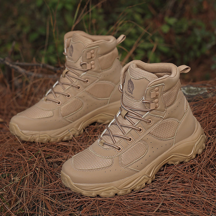 Herren Robuster Trekking- und Einsatzstiefel mit Knöchelstütze und profilierter Gummisohle Drune