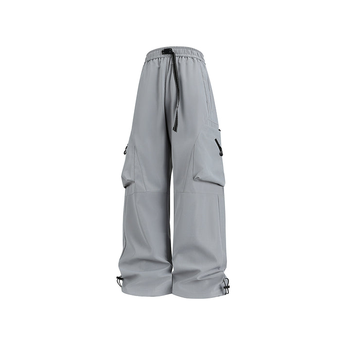 Herren Baggy-Cargo-Hose im Tech-Utility-Stil mit großvolumigen Klapptaschen, elastischem Bund und verstellbarem Kordelsaum Drune