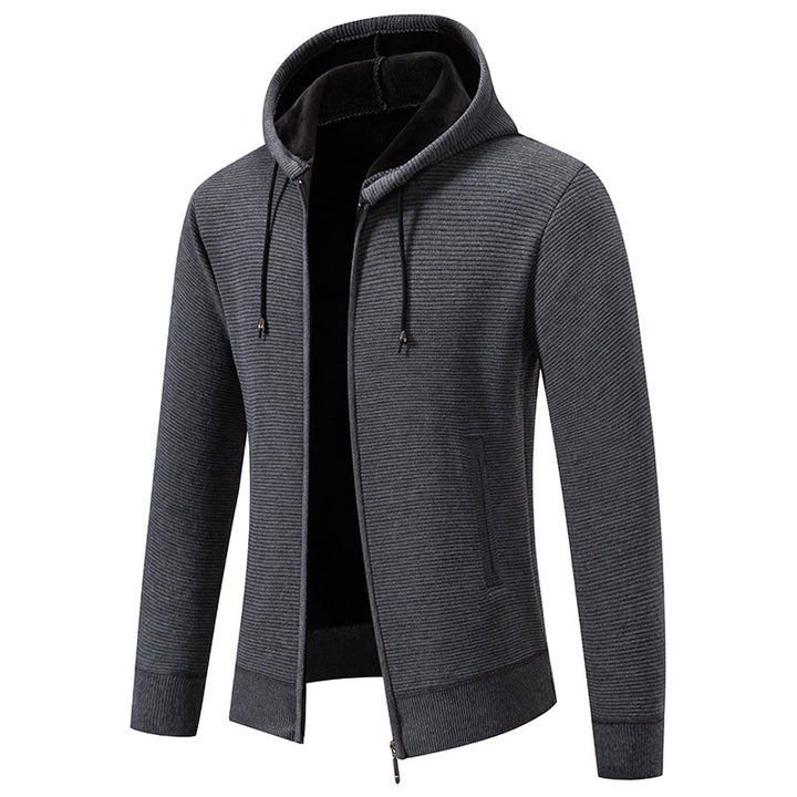 Herren sportliche Fleecejacke mit hohem Kragen und Reißverschluss Drune