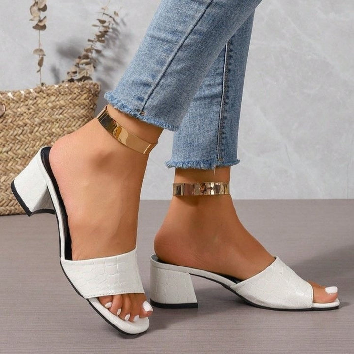 Damen Elegante Blockabsatz Sandaletten Drune