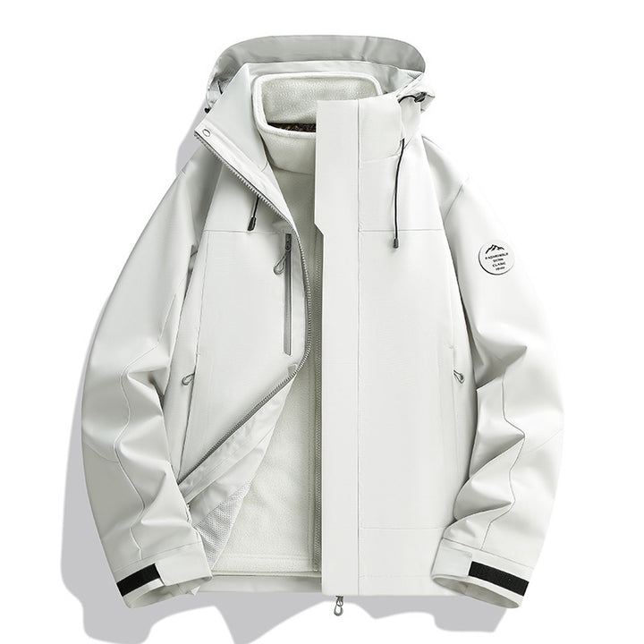 Unisex Wasserabweisende Softshelljacke mit Fleece-Innenfutter und Verstellbarer Kapuze Drune