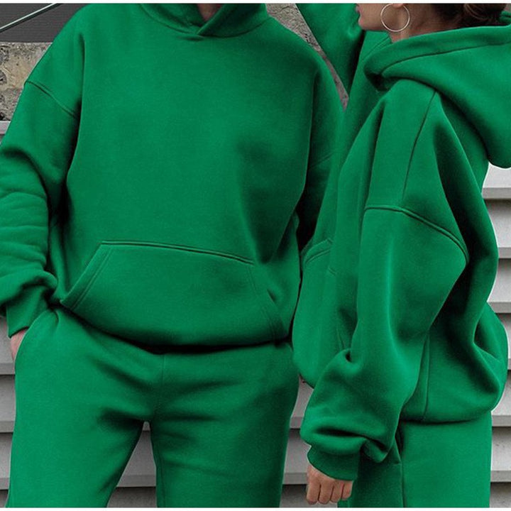 Unisex Oversize-Kapuzenpullover und Relax-Jogginghose Set aus hochwertiger Baumwollmischung Drune