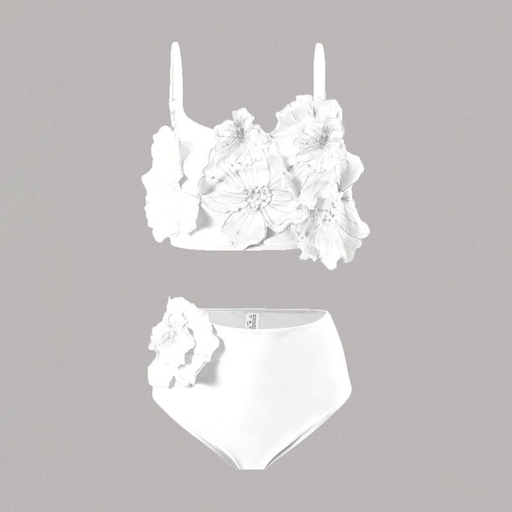 Damen Bikini-Set mit Blumenapplikationen Drune