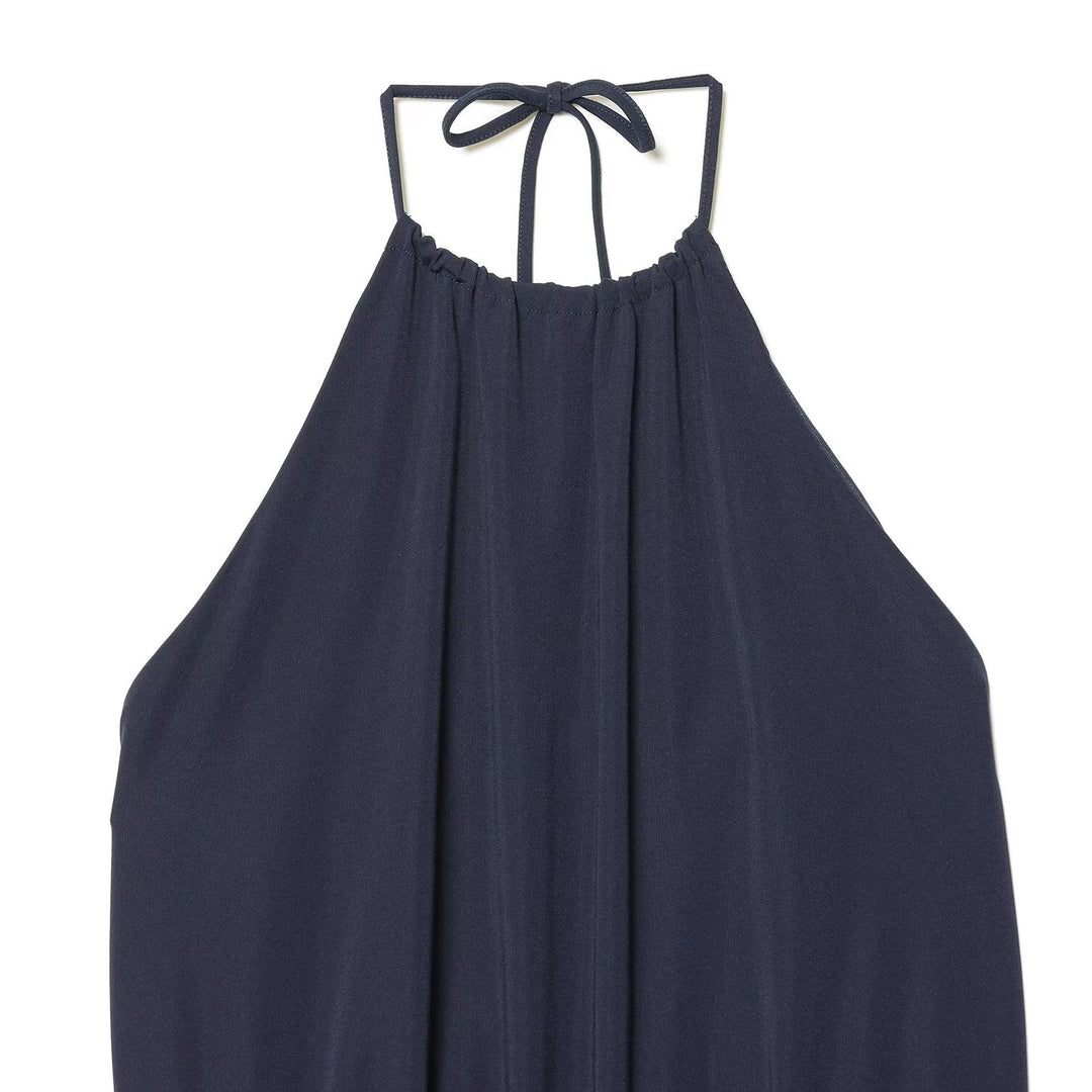 Damen luftiges Halterneck-Kleid mit elastischem Taillenbund Drune