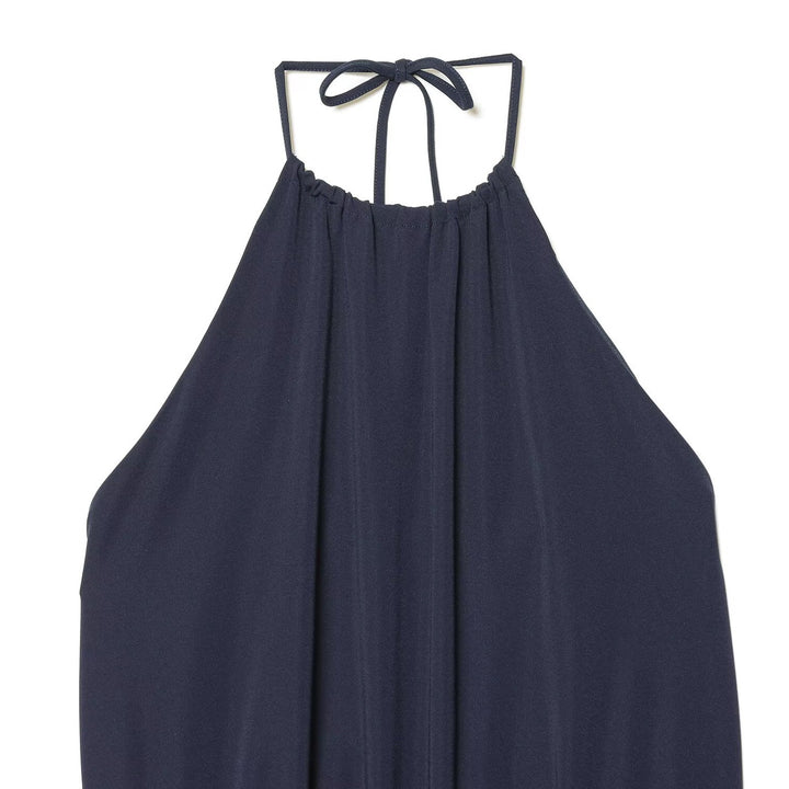 Damen luftiges Halterneck-Kleid mit elastischem Taillenbund Drune