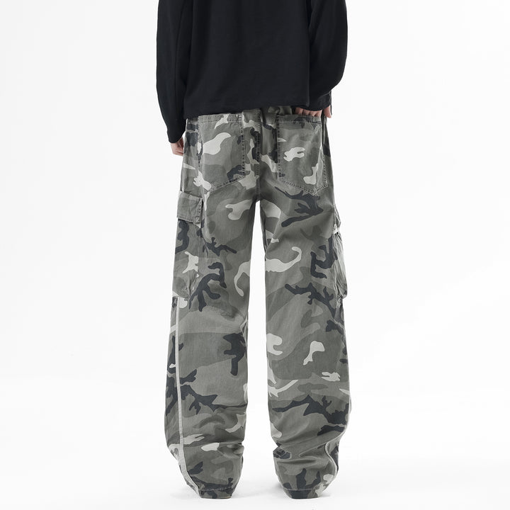 Herren Cargohose mit elastischem Bund, Tunnelzug und Mehrfach‑Taschen Drune
