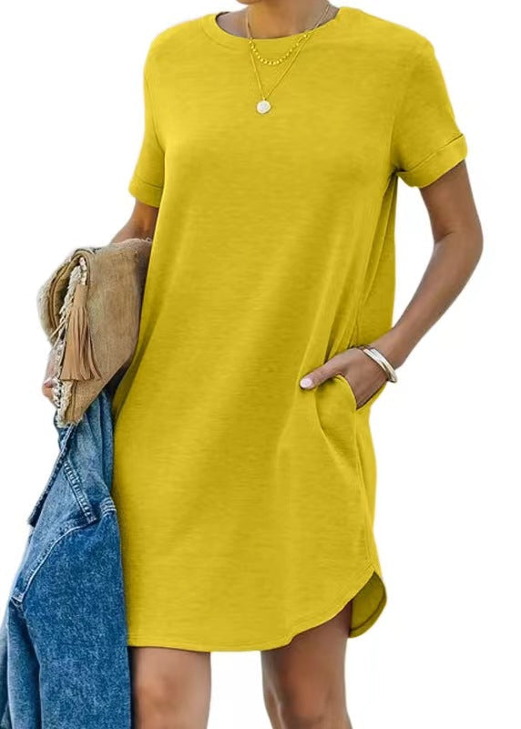 Damen Casual Kleid mit praktischen Taschen Drune